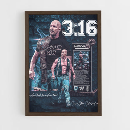 stone-cold-9 cadre Bois foncé
