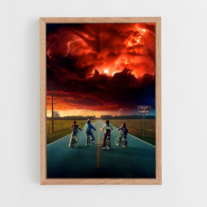 stranger-things-4 cadre Bois clair