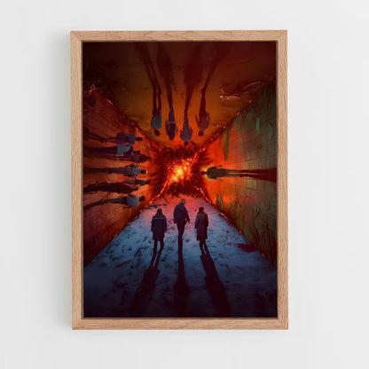 stranger-things-6 cadre Bois clair
