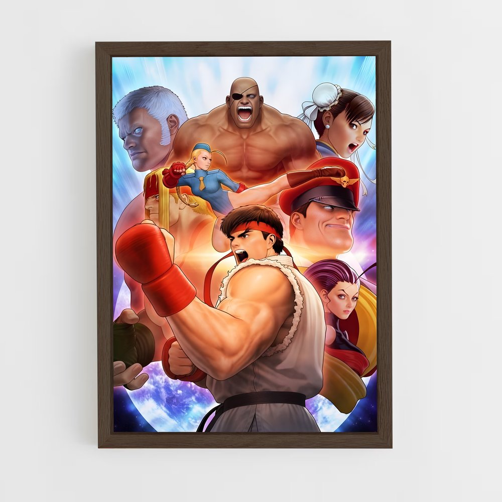 street-fighter-1 cadre Bois foncé