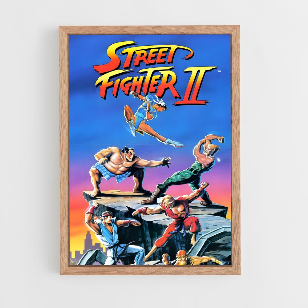 street-fighter-15 cadre Bois clair