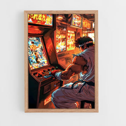street-fighter-2 cadre Bois clair