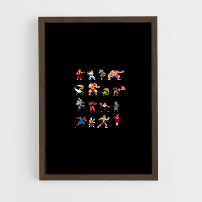 street-fighter-6 cadre Bois foncé