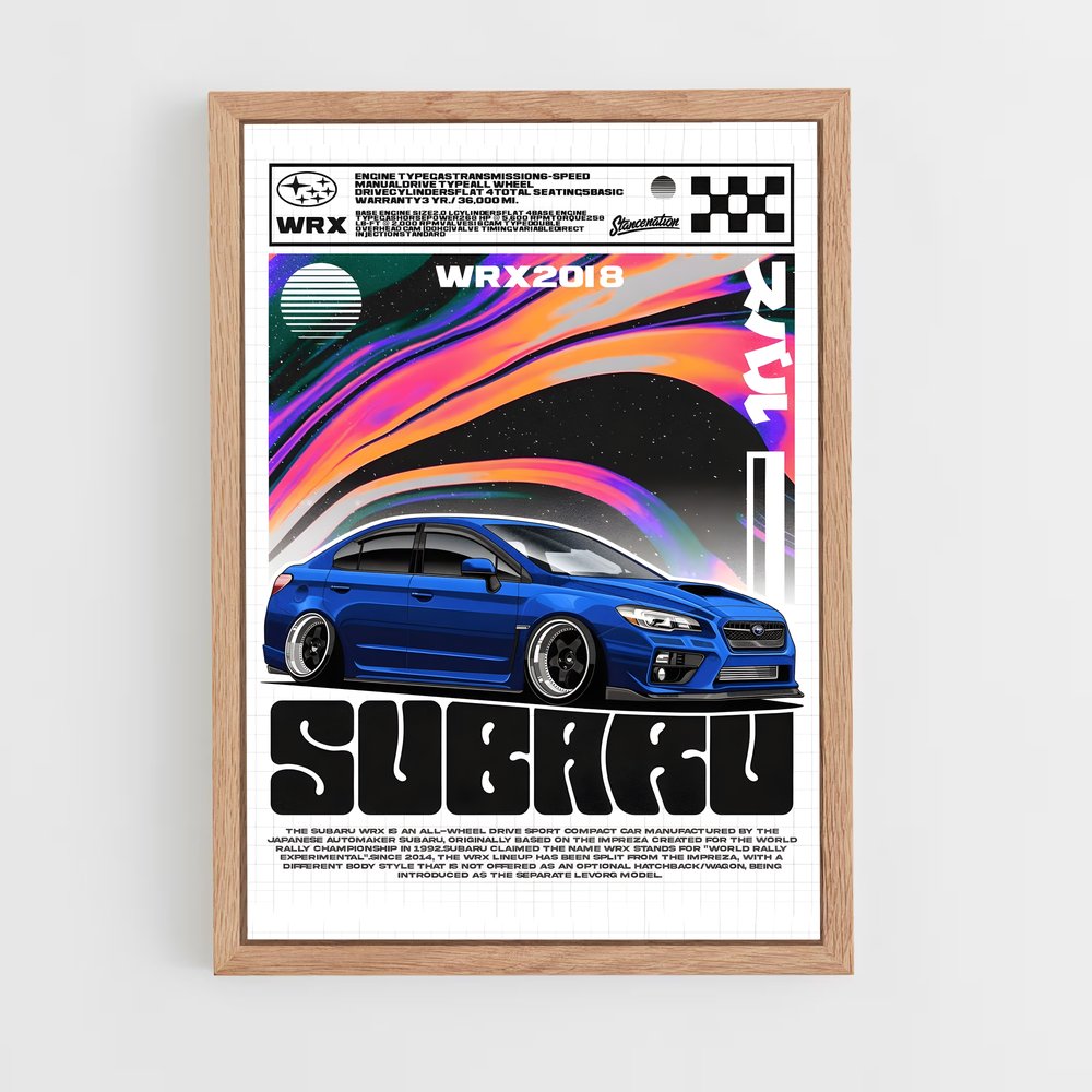 subaru-16 cadre Bois clair