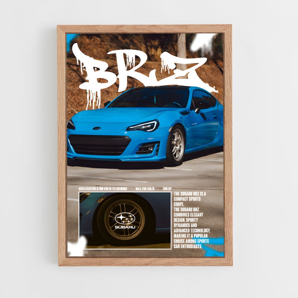 subaru-17 cadre Bois clair