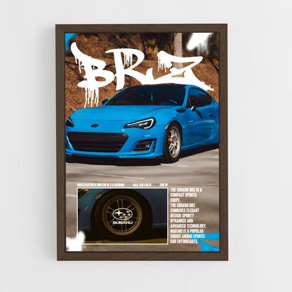 subaru-17 cadre Bois foncé