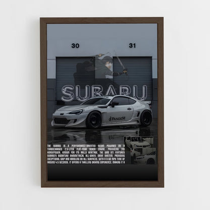 subaru-3 cadre Bois foncé