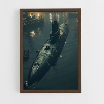 submarine-10 cadre Bois foncé