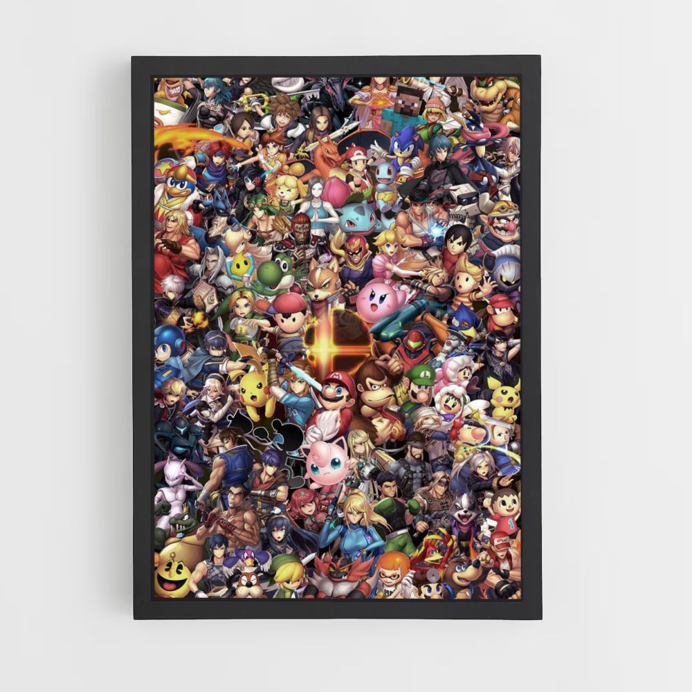 Poster Personnages Super Smash