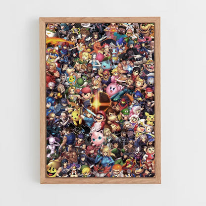 Poster Personnages Super Smash