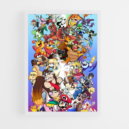 super-smash-bros-11 cadre Blanc