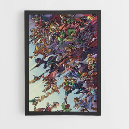 Poster Super Smash Bros Personnages