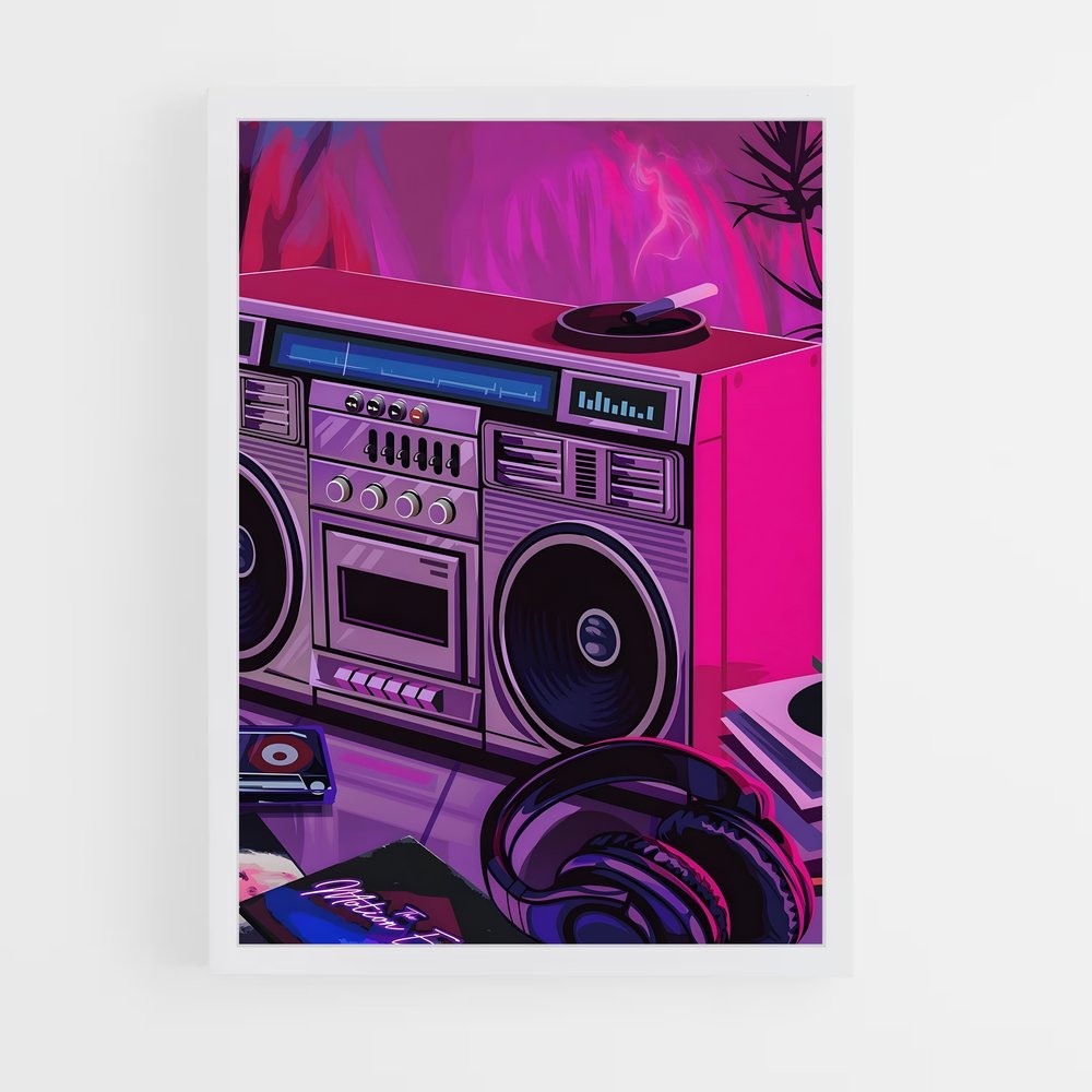 synthwave-4 cadre Blanc
