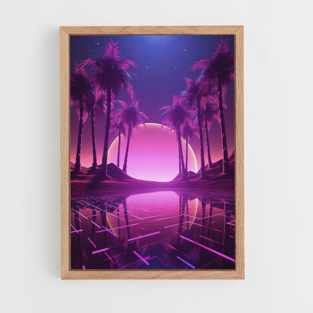 Poster Synthwave Miami