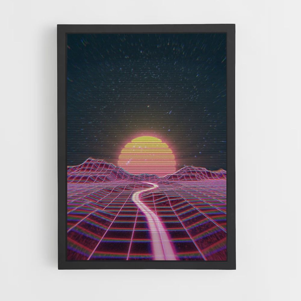 Poster Synthwave Route