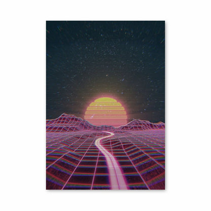 Poster Synthwave Route