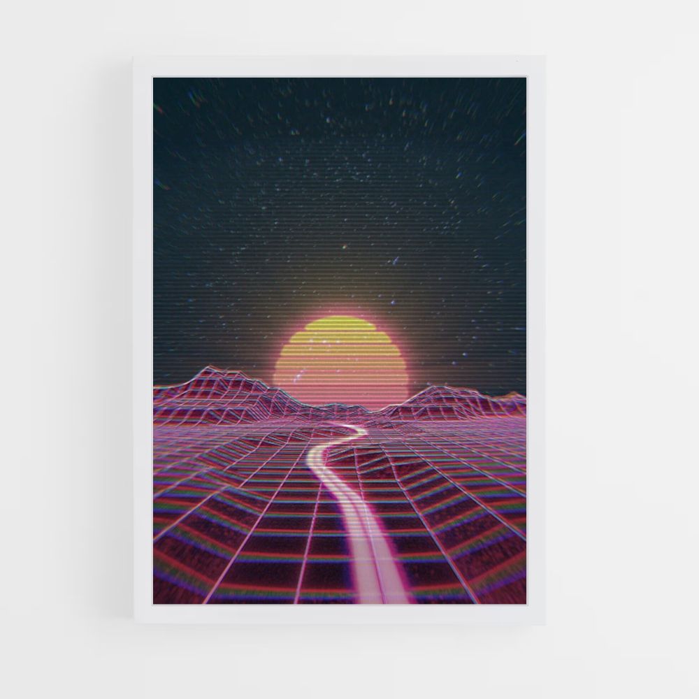 Poster Synthwave Route