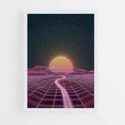 Poster Synthwave Route