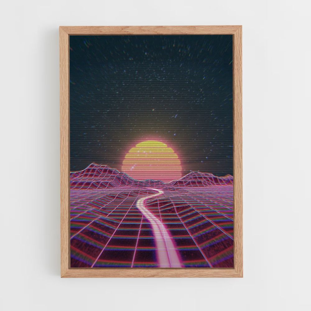 Poster Synthwave Route