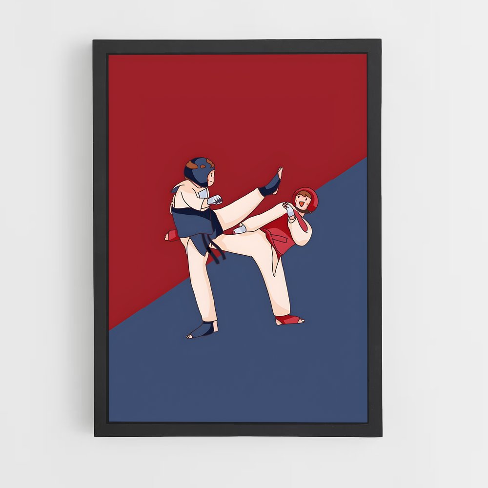 taekwondo-4 cadre Noir