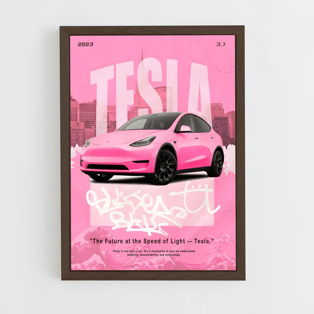 tesla-3 cadre Bois foncé