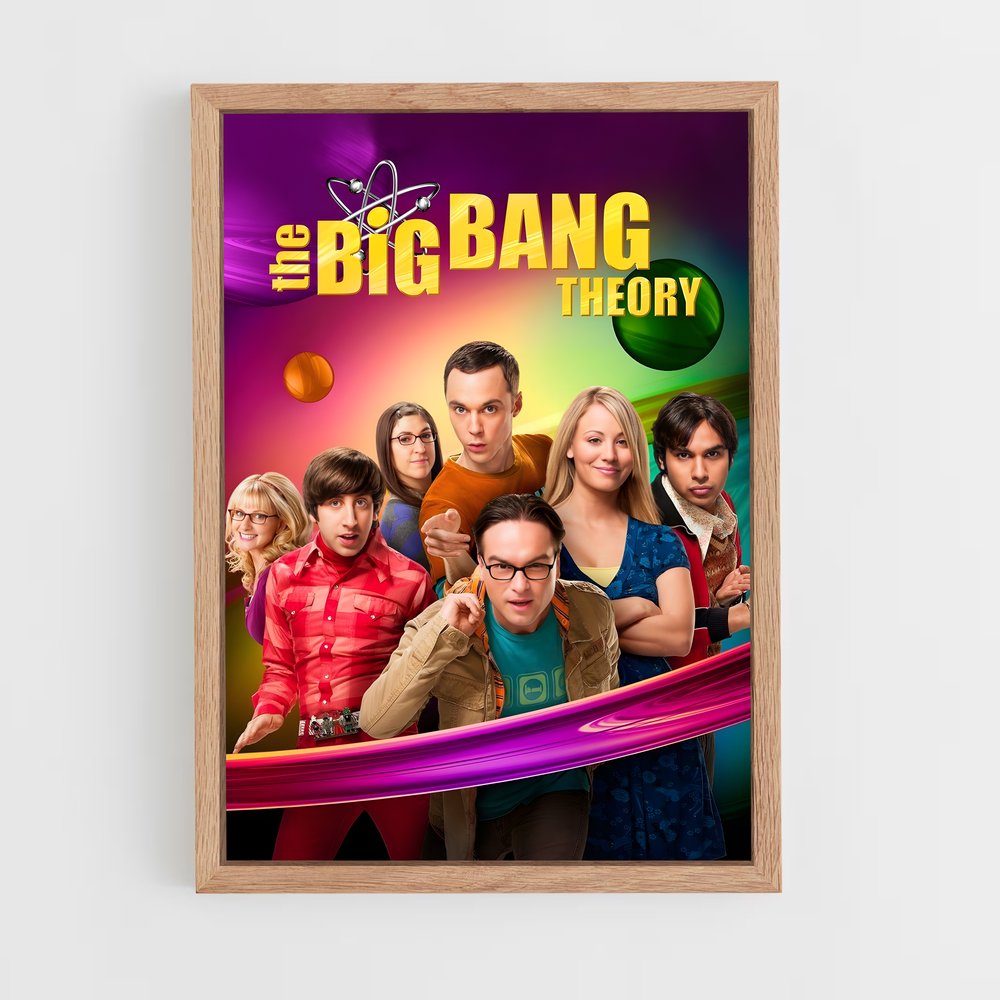 the-big-bang-theory-2 cadre Bois clair