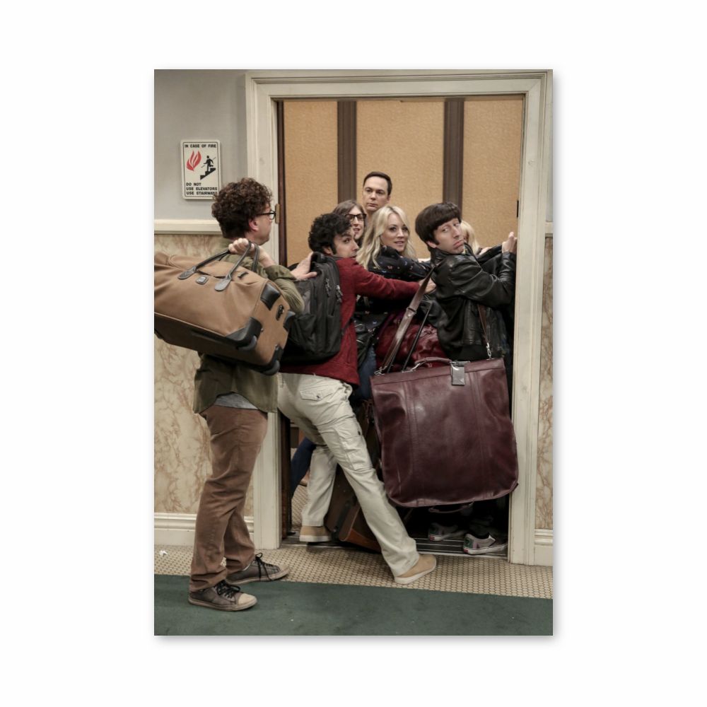 Poster The Big Bang Theory Ascenseur