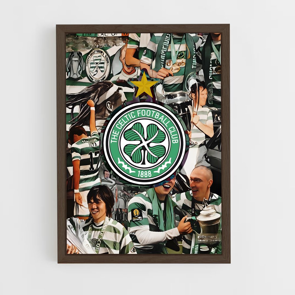 the-celtic-fc-11 cadre Bois foncé