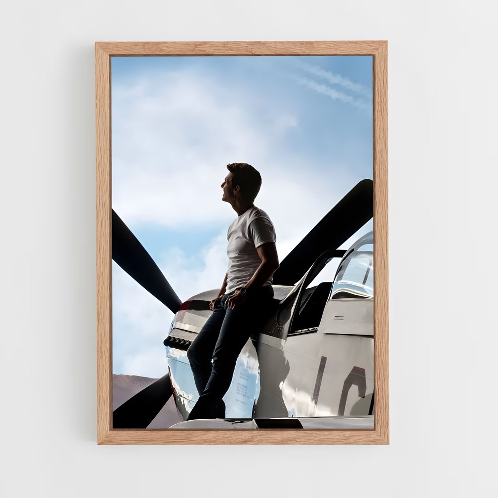 top-gun-1 cadre Bois clair