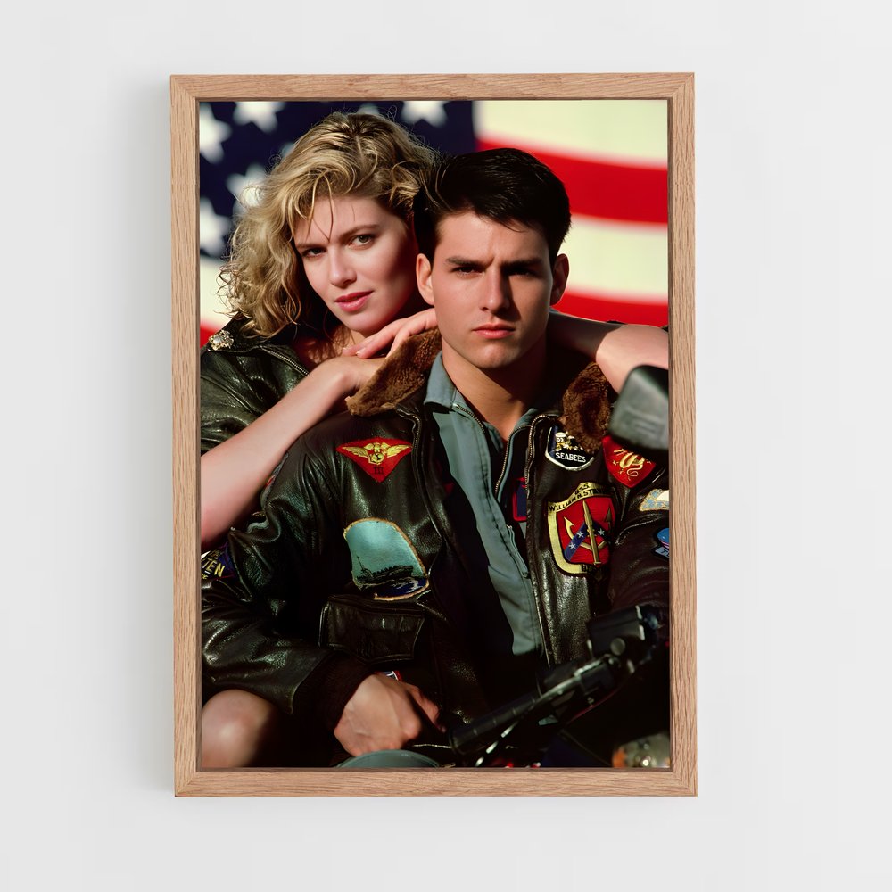 top-gun-12 cadre Bois clair