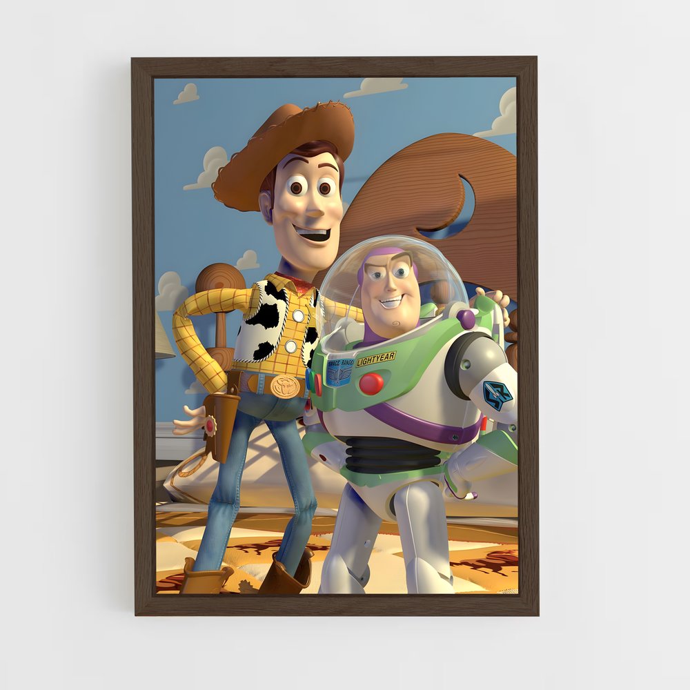 toy-story-4 cadre Bois foncé