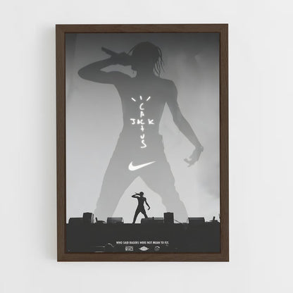 travis-scott-1 cadre Bois foncé