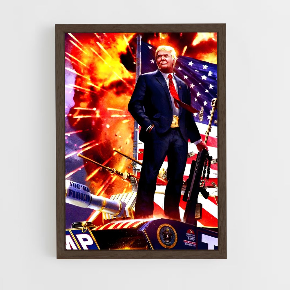 trump-1 cadre Bois foncé