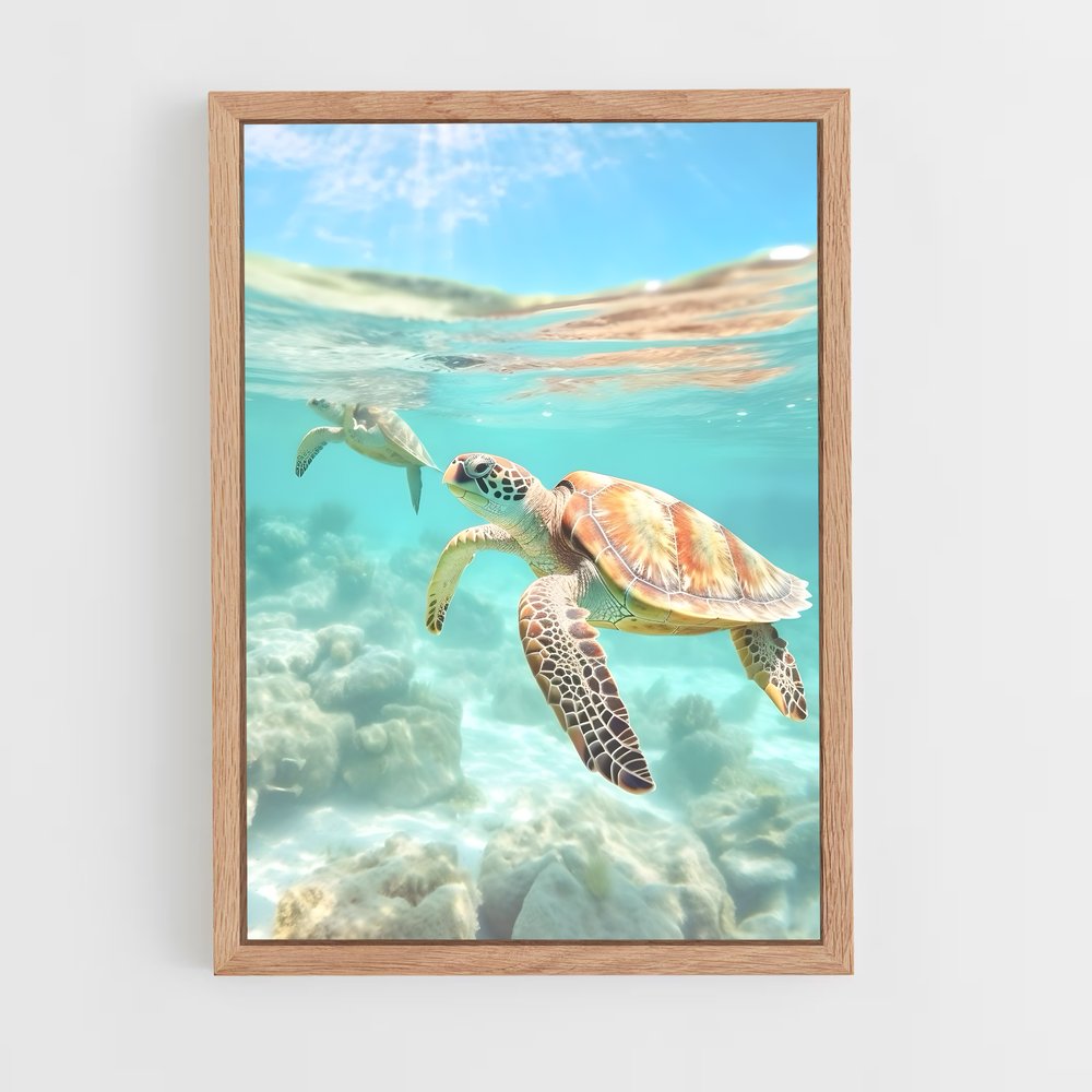 turtle-1 cadre Bois clair