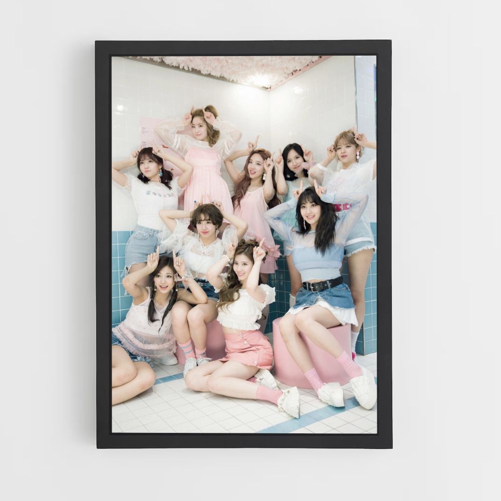 Poster Twice Bleu Rose