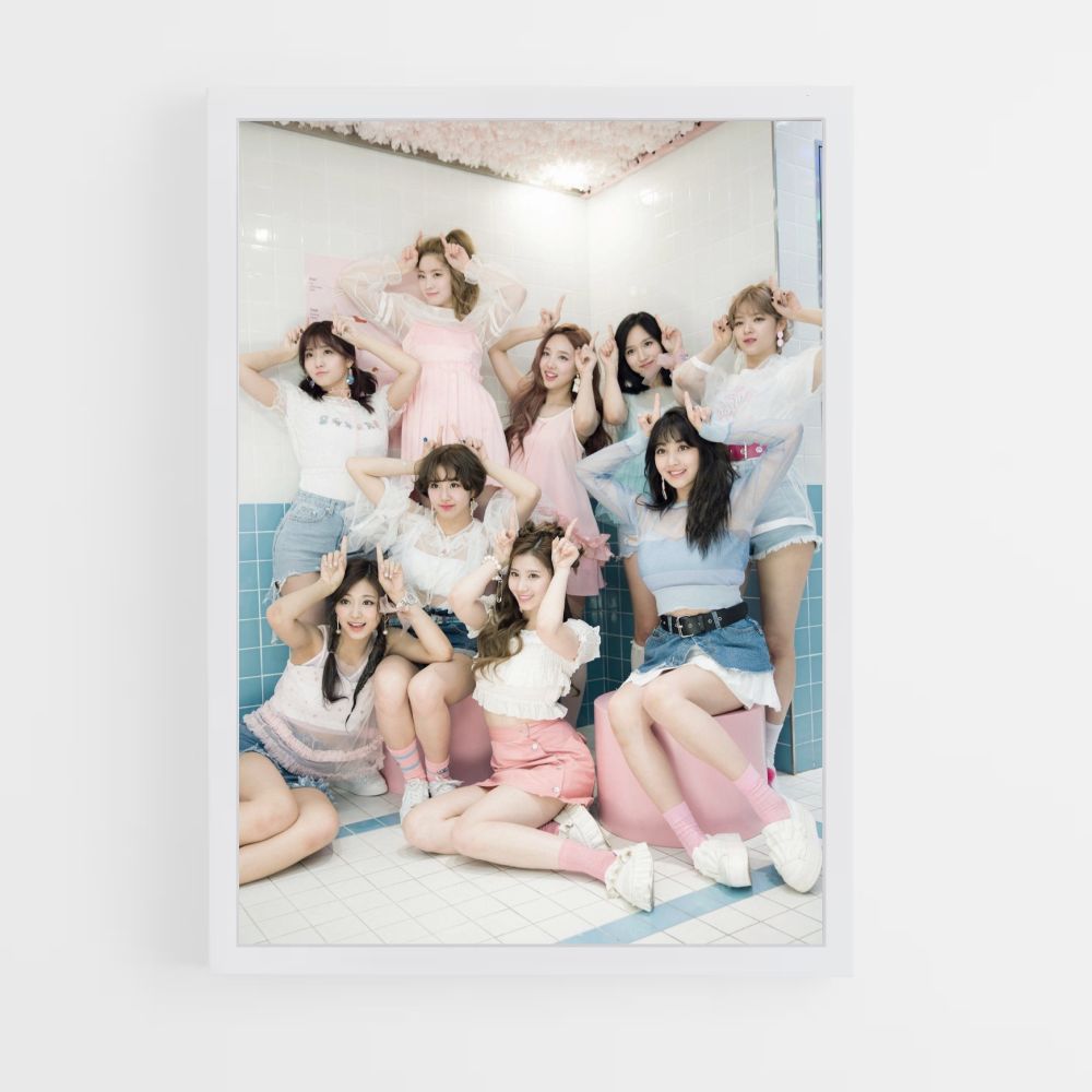 Poster Twice Bleu Rose