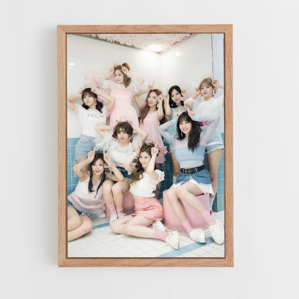 Poster Twice Bleu Rose