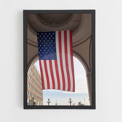 Poster Drapeau USA