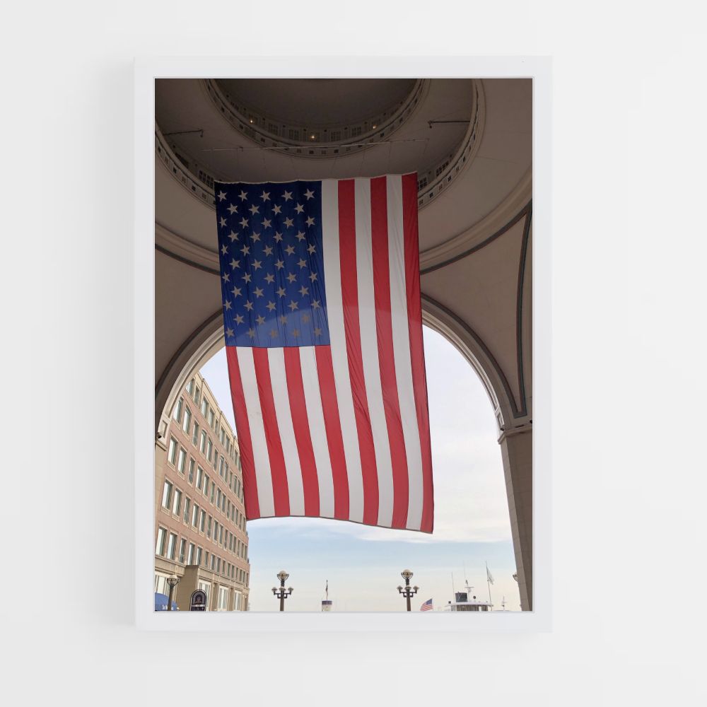 Poster Drapeau USA