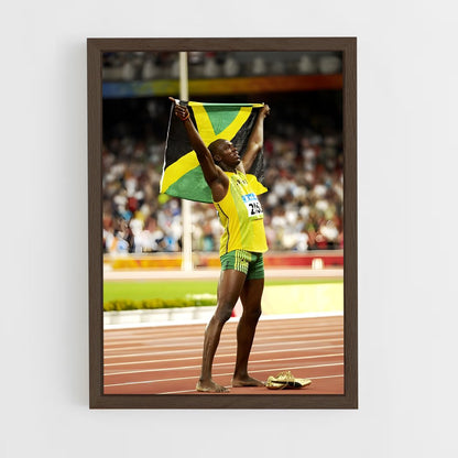 usain-bolt-1 cadre Bois foncé