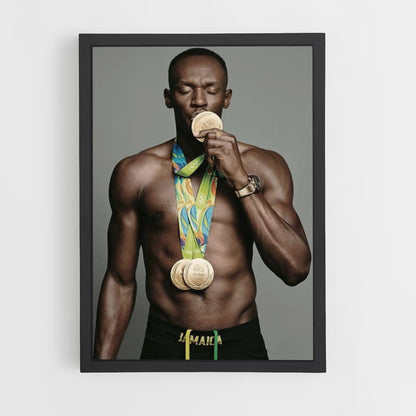 Poster Usain Bolt Médaille