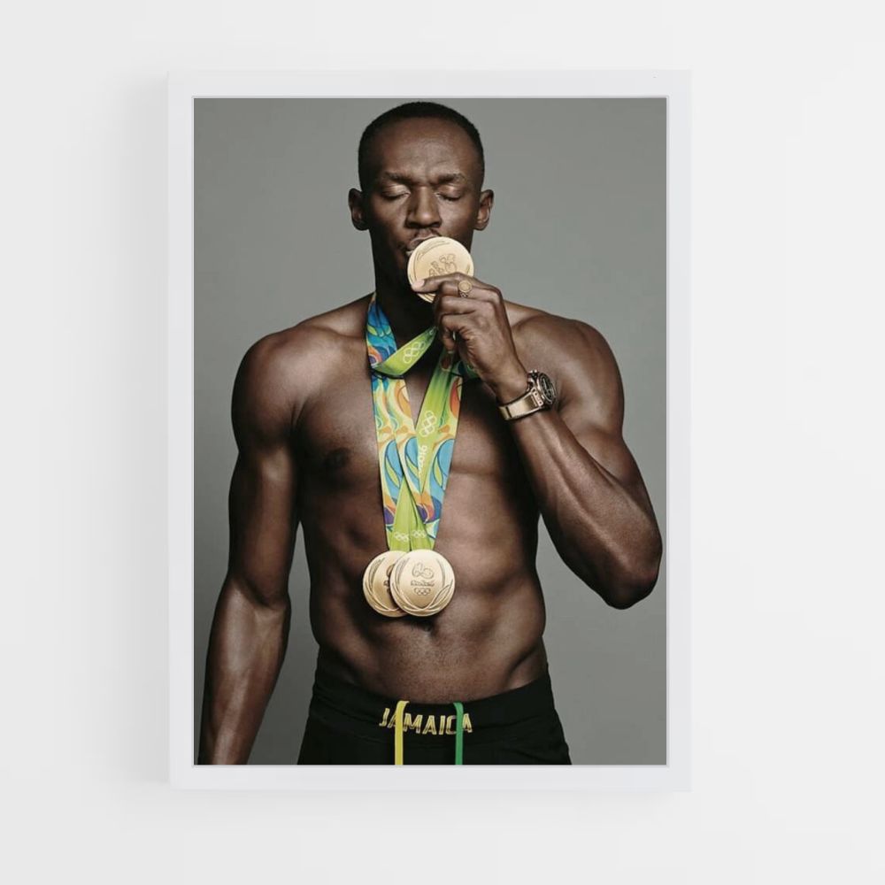 Poster Usain Bolt Médaille