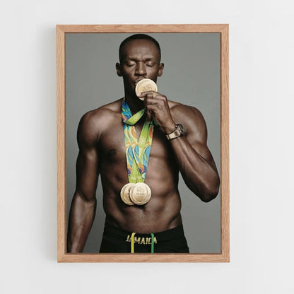 Poster Usain Bolt Médaille