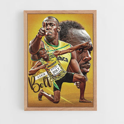 Poster Usain Bolt Jaune