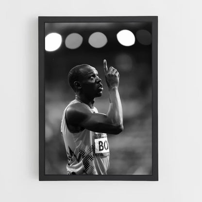 Poster Usain Bolt Noir et Blanc