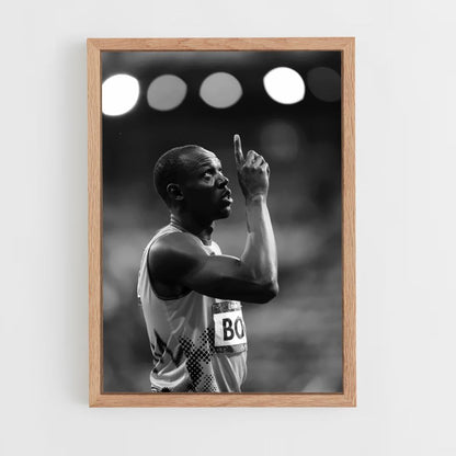 Poster Usain Bolt Noir et Blanc