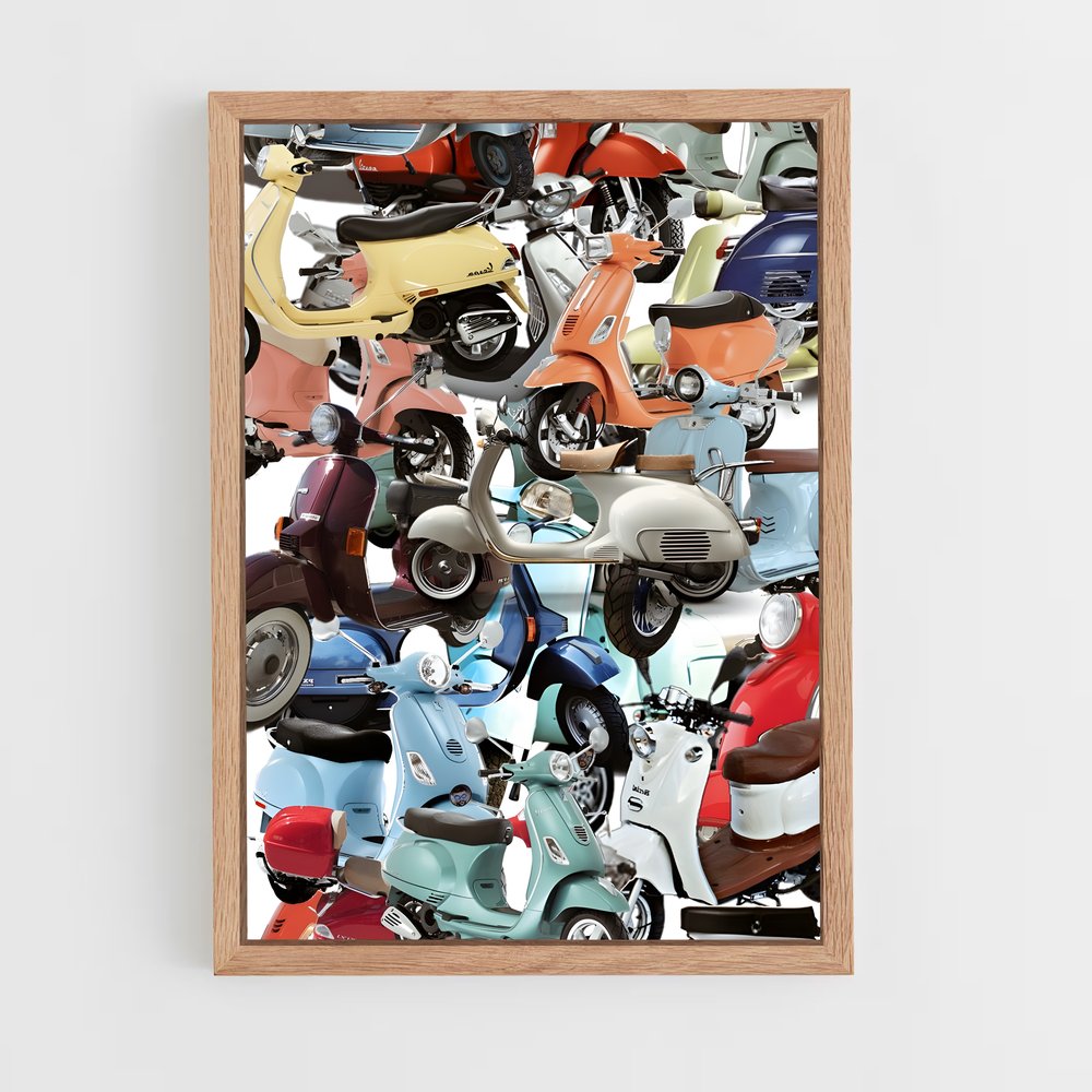 vespa-2 cadre Bois clair
