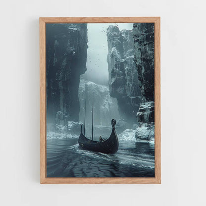 Poster Viking Hiver Bateau