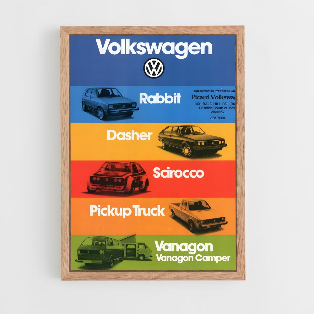 volkswagen-10 cadre Bois clair
