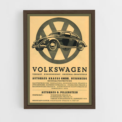 volkswagen-2 cadre Bois foncé